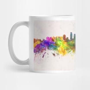 Corpus Christi skyline in watercolor background Mug